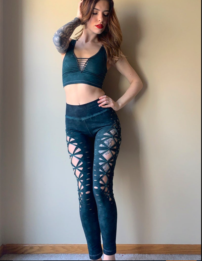 Womens Butt Lift Hand Dyed Yoga Pants Sport Pants Workout Leggings High Waist Trousers