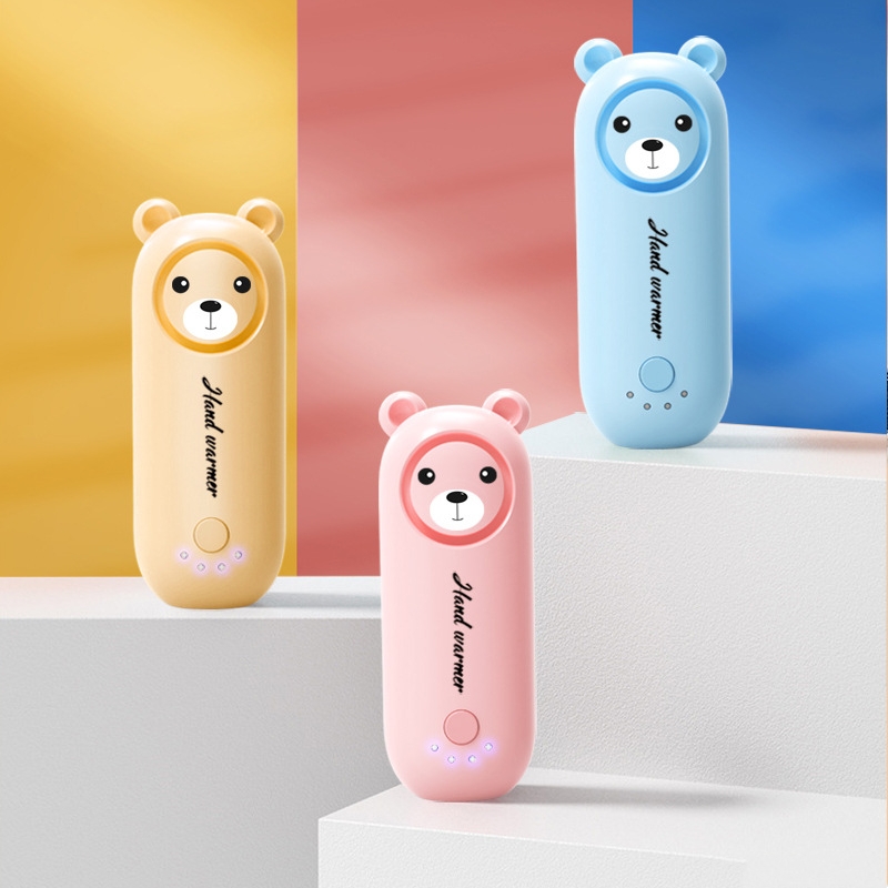 Зимняя Милая портативная карманная грелка для рук с зарядкой от USB, многоразовая электрическая грелка для рук с аккумулятором