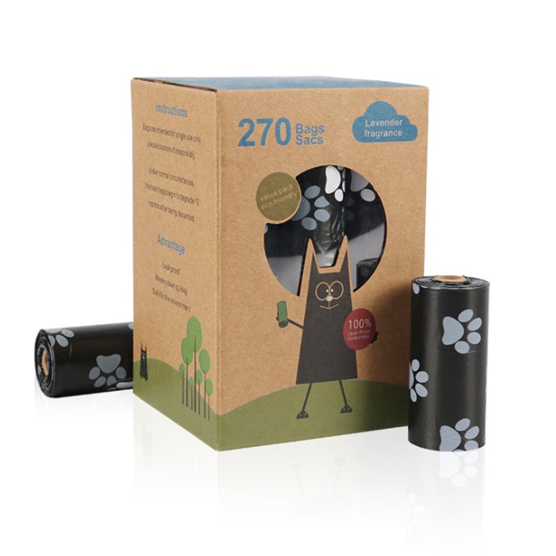 poop bag pets 18 rolls box packing eco friendly biodegradable leakproof poop bags