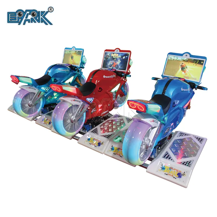 Amusement Park Rides Kids Coin Operated Motorcycle Racing Car Game Machine For Kids