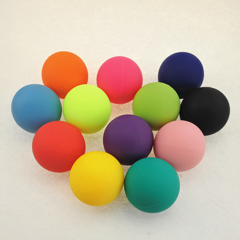 custom engraved or printing logo silicone/natural rubber lacrosse massage ball