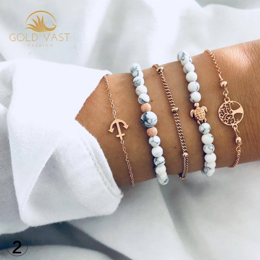 trendy stainless steel gold plated bracelets & bangles bracelets sets alloy charm bracelet in zinc alloy jewelry bijou bijoux or