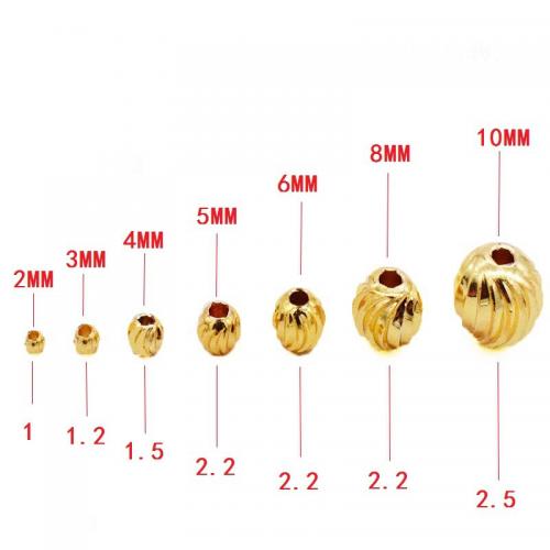 gold color DIY Brass metal Beads for jewelry making 100PCs/Lot