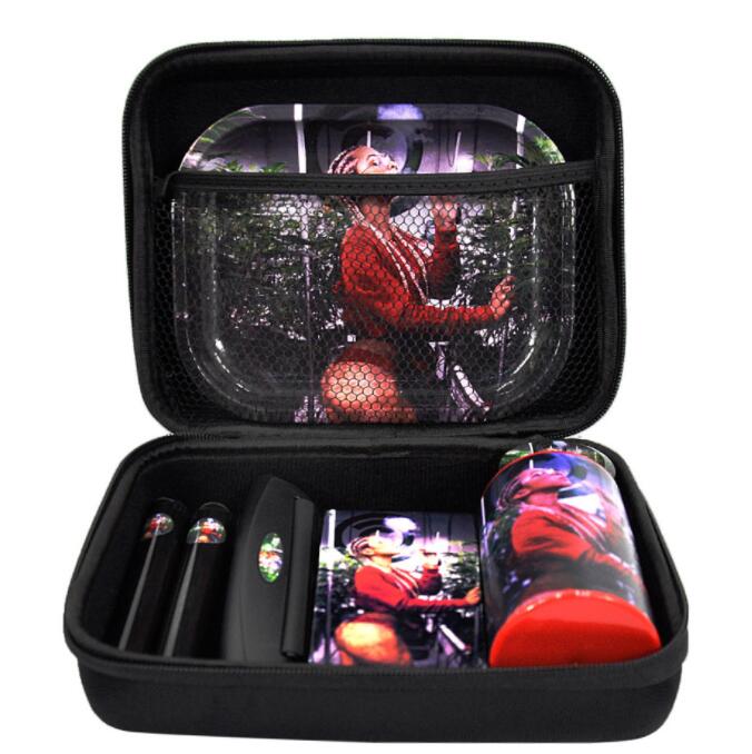 2021 Hot Selling New Rolling Tray Set Grinder Scales Machine Cigarette Tube Storage Jar Gift Bag Set Smoking Kit