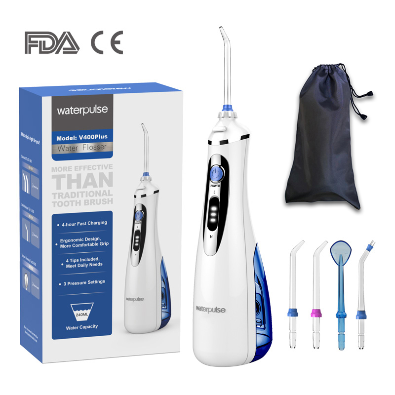 Водный Пульс V400PLUS Вода Flosser ирригатор полости рта очиститель зубов с 4 струйными наконечниками