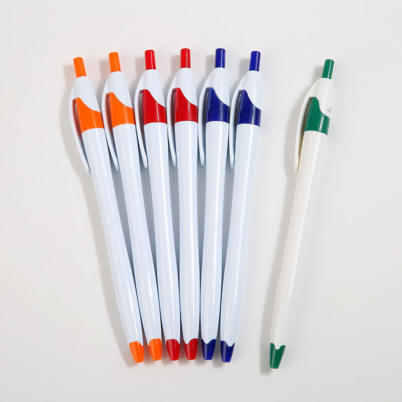 YY135 Custom promotional very cheap orange logo ball pen with logo Click Plastic Gift ballpoint pens promotional pens with logo