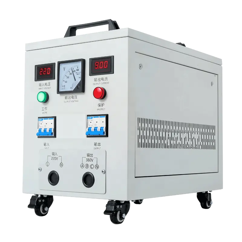 50KVA 220V Single Phase to 380V Three Phase Power Supply Wires Transformer Voltage Converter 3 Phase 4 Electronic LCD TOROIDAL