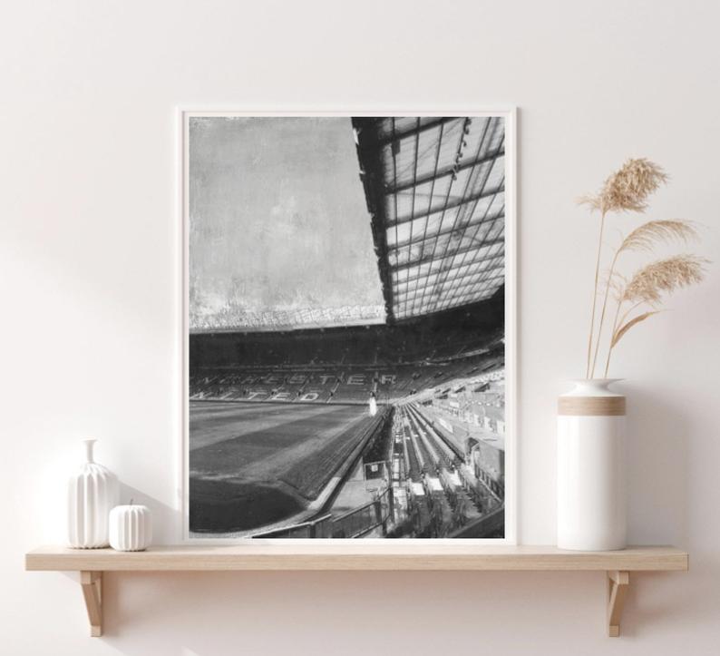 Man United Old Trafford Stadium Wall Art Bedroom Sport Picture Fan Art for home decor