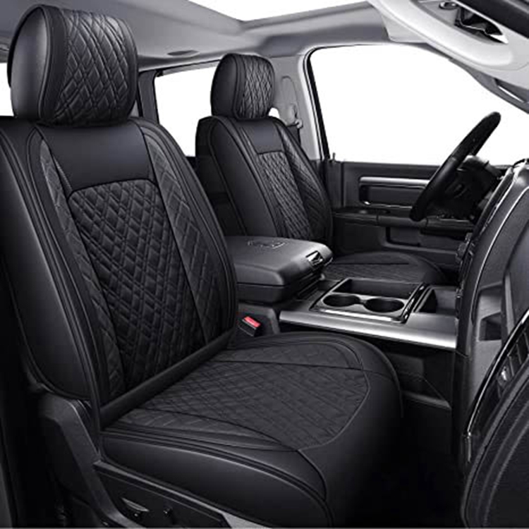 car seats cover Suitable For Dodge Ram Front And Rear Full Coverage Car Seat Cover Pickup Truck Leather Car Seat Cover Full Set