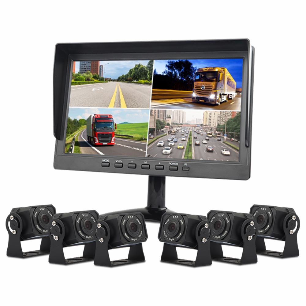 Панель приборов для грузовиков Dash Cam 10 дюймов 6CH 720p Автомобильный видеорегистратор грузовик безопасности Camaraderie Dash Cam система Автомобильная камера заднего вида для автобуса Ван на колесах