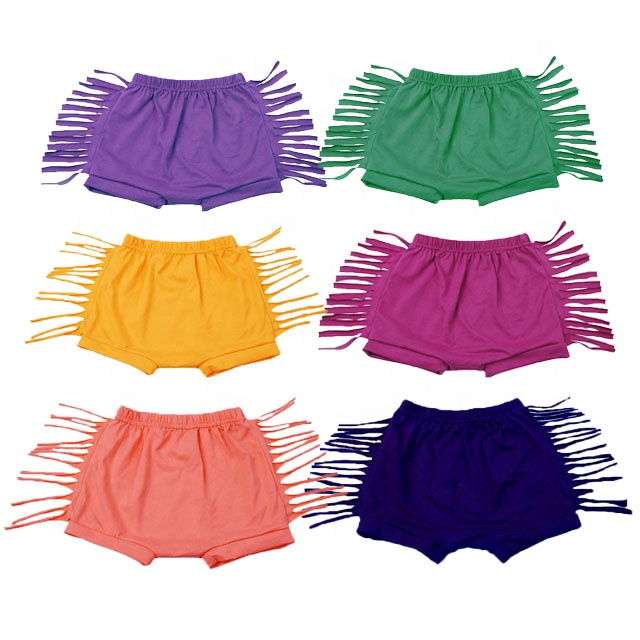 RTS Wholesale Summer Baby Girl Fringe Shorts Kids Multi Colors Cotton Ruffles Tassel Unisex Clothing 2021