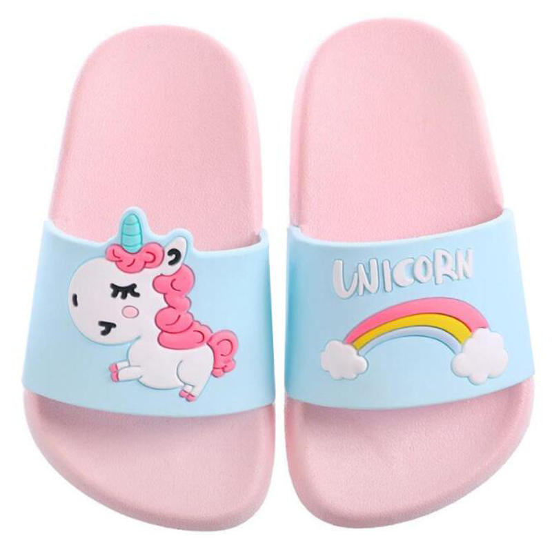 Summer slippers 2020 PVC plastic home slippers unicorn slippers