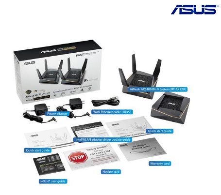 Оптовая продажа, игровой маршрутизатор для ASUS, Wi-Fi 6, игровой сетчатый маршрутизатор (2 упаковки), трехдиапазонный Гигабитный беспроводной Интернет-маршрутизатор