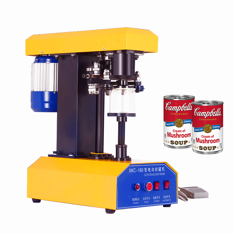 Semi Automatic Can Sealer Desktop Dried Fruit Can Sealing Machine for Various Iron Glass Plastic Paper Cans Food Shop Beverage