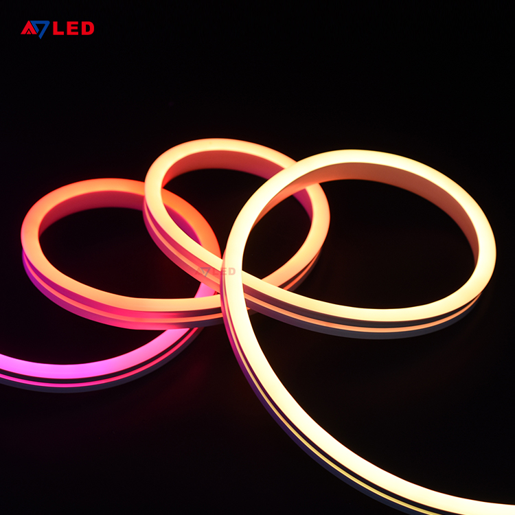 Светодиодная неоновая веревка, цветная RGB-подсветка, фута, 24 В постоянного тока, уличная светодиодная веревка с регулируемой яркостью, водонепроницаемость IP65, украшение «сделай сам»