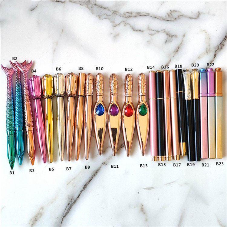 Newest Waterproof Smooth Sticky Liquid Tube Rose Gold Eyeliner Lash Glue Eyelashes Pen Adhesive Eyeliner Pen for Strip Eyelashes