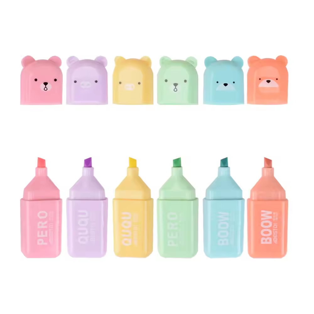 Mini Macaron Highlighter Marker Pen Text Markers Focus for Student Office Pastel Bible Highlighters