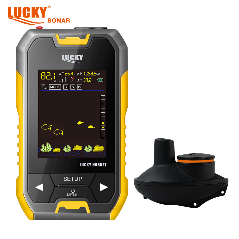 Беспроводной эхолот Lucky, портативный сонар, датчик, глубинный эхолот для рыбалки