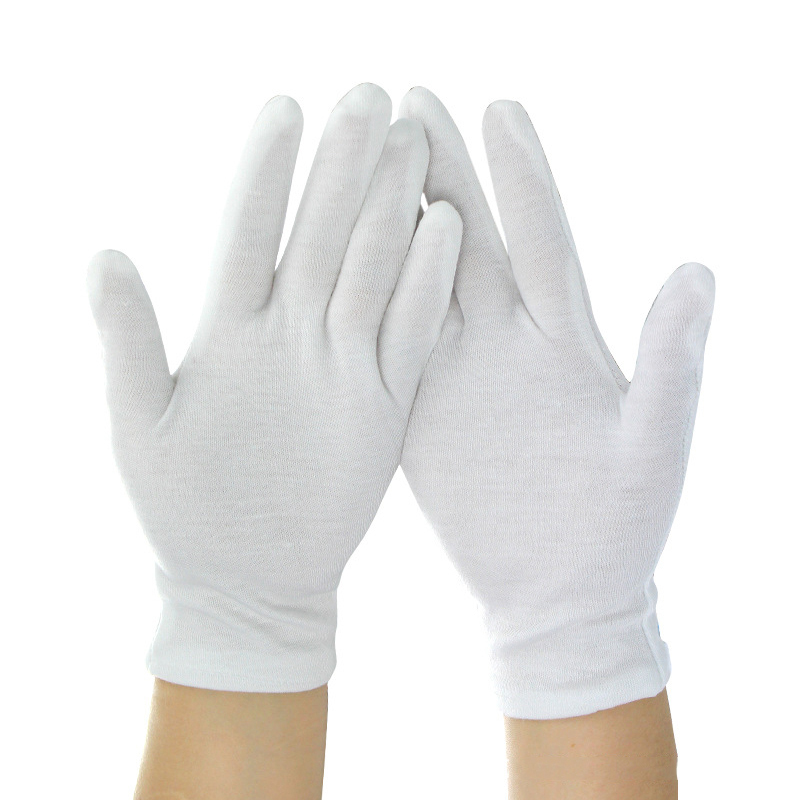 Cheap Bleached Church White Parade Cotton Polyester Ceremonial or Etiquette Knitted Clean Cloth Mittens