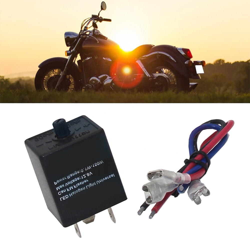 12V 24V 3-контактный регулируемый светодиодный проблесковый маячок реле мотоцикла указатель поворота мигалка для автомобильной мотоцикла универсальные аксессуары