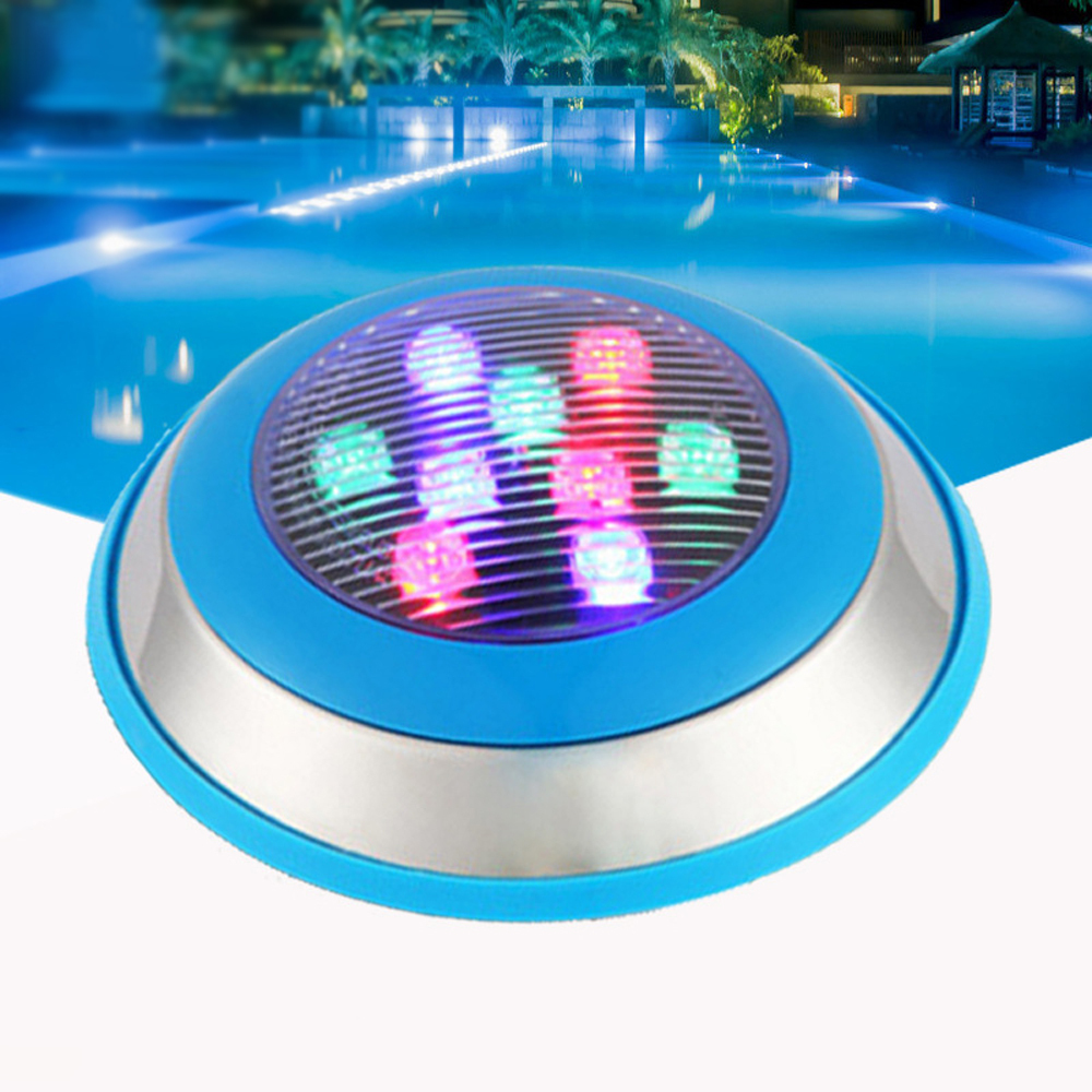 LED RGB Swimming Pool Wall Mounted Lamp Waterproof IP68 12V 24W in Ground Pool Light with Remote Controller for Underwater Use