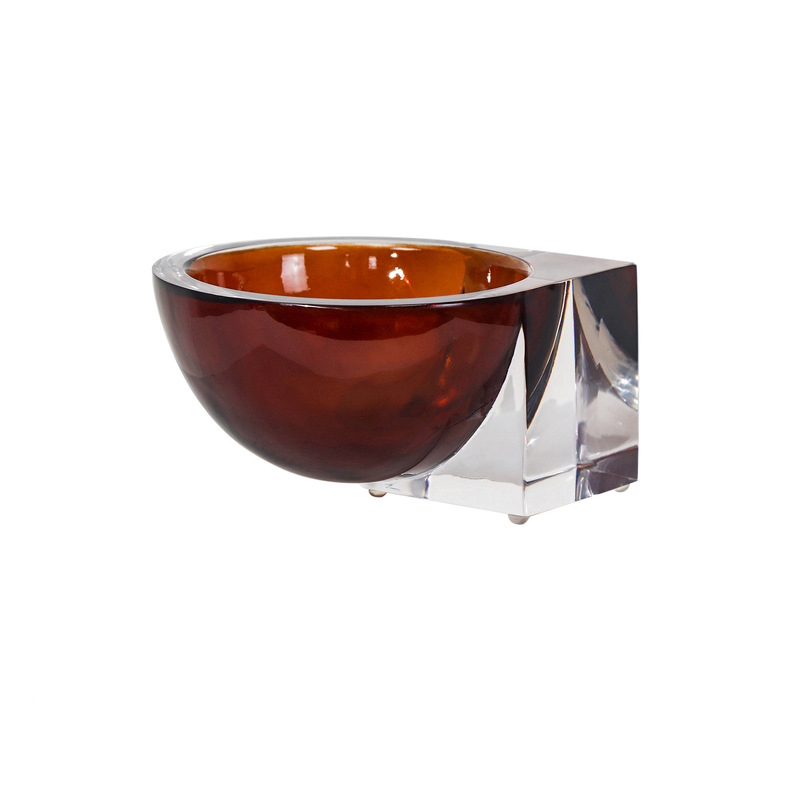 Modern minimalist light luxury tea color rendering creative flower living room dining table vase model house sales office desk