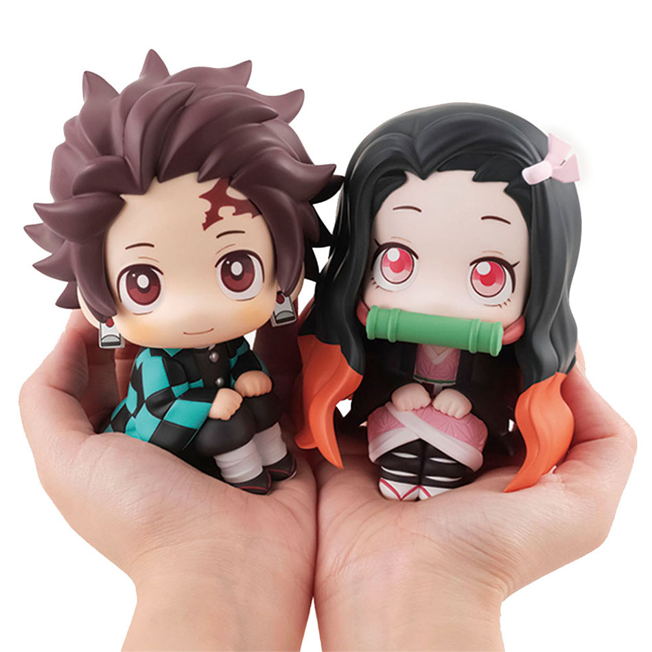 6 шт Аниме демон убийца kimetsu без Yaiba игрушка в виде фигурки MH смотрят вверх камадо tanjirou камадо Nezuko фигурка Коллекционная модель игрушка
