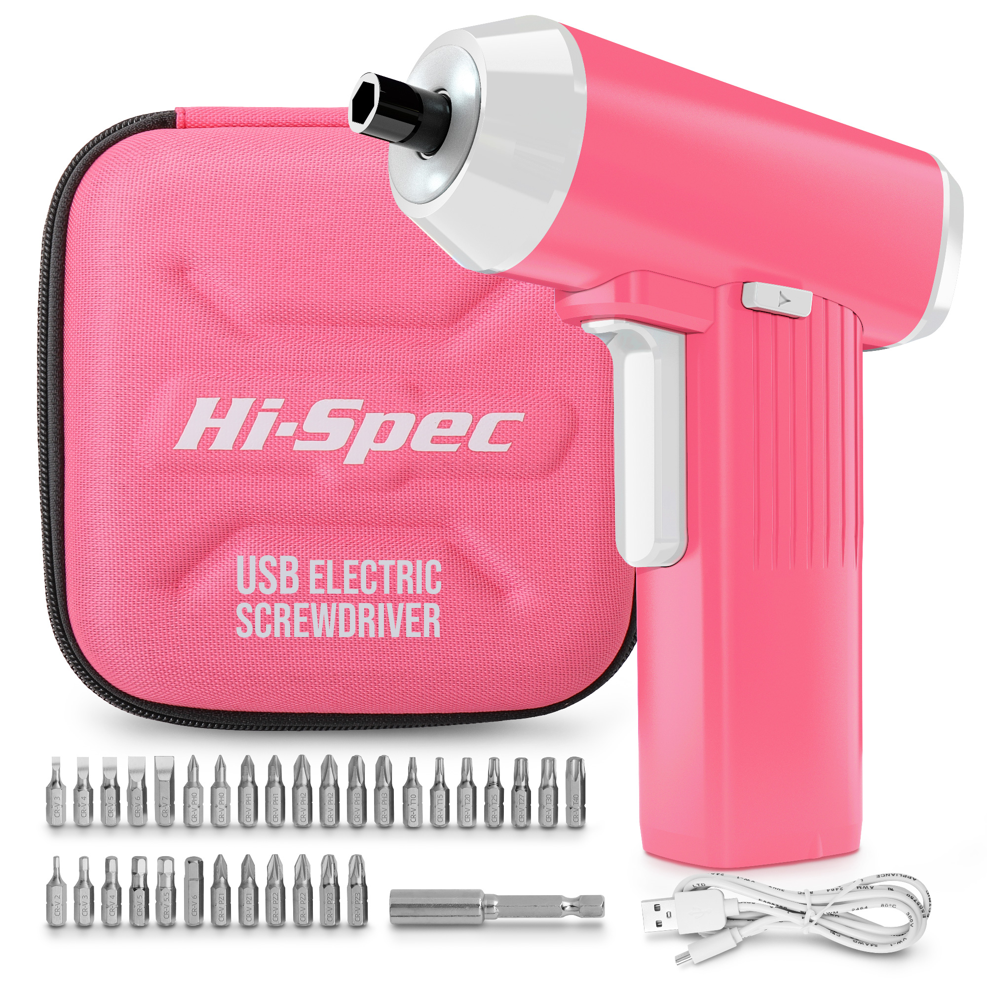 Hi-Spec Pocket Small Screw Driver Power Tool Codless Drill Bit Stainless Insulation Mini USB Cordless Electric Screwdriver