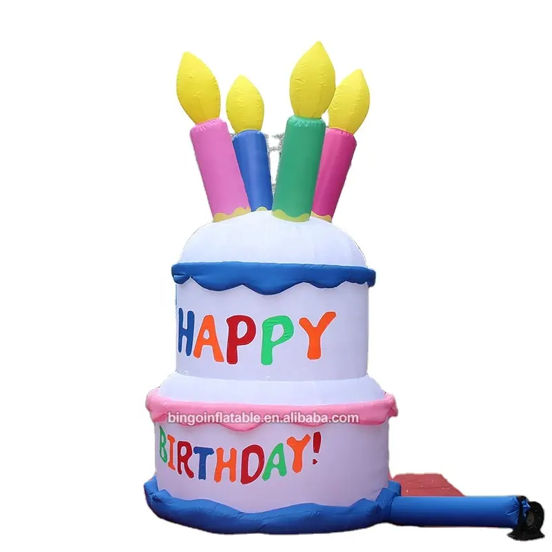 Good Quality 3 meters inflatable cake model for sale / giant inflatable birthday cake / inflated cake shop decoration