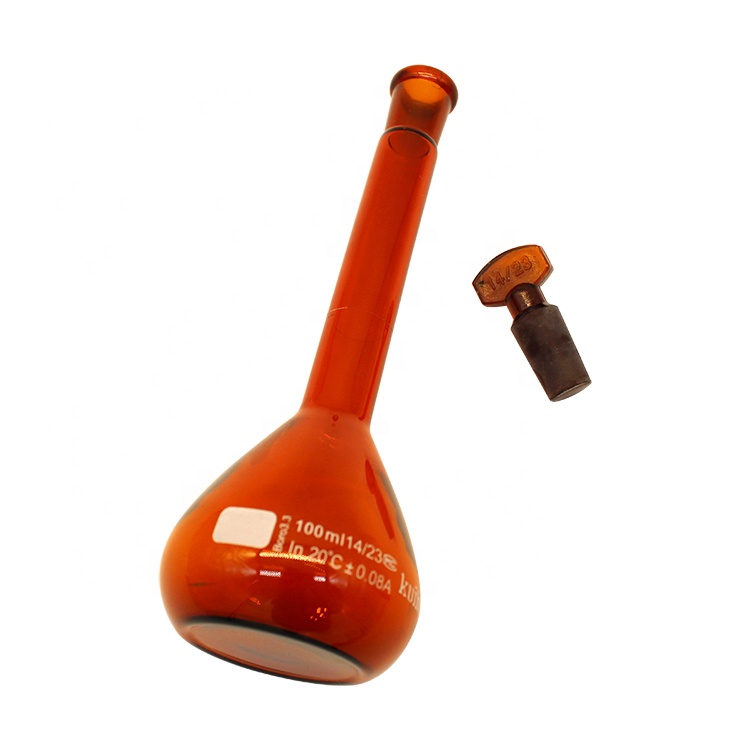 Laboratory 50ml 100ml 200ml 250ml high borosilicate glass volumetric flask