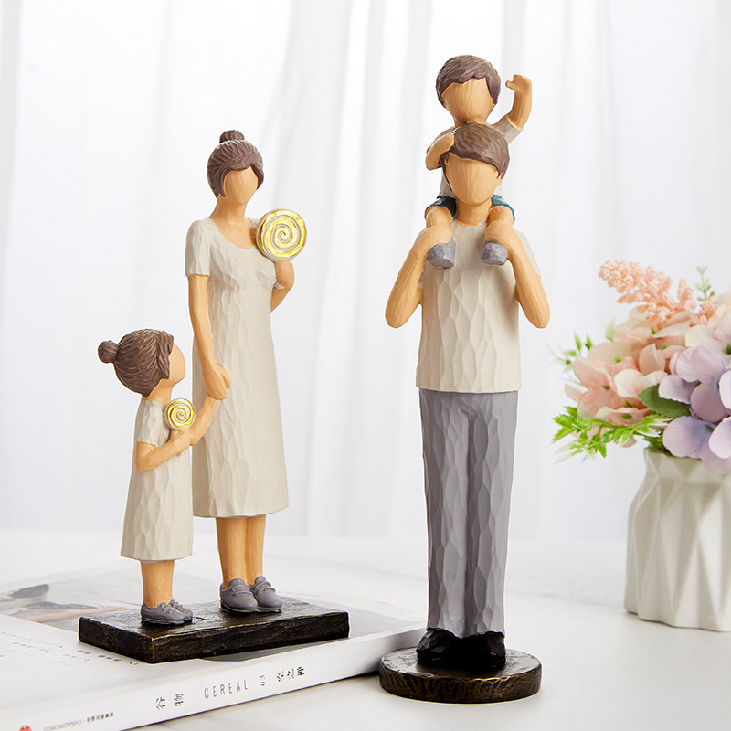 wholesale Nordic Modern Resin Statue Home Decor Decoration Figurine Statue And Sculptures Living Room Furniture Family Ornaments