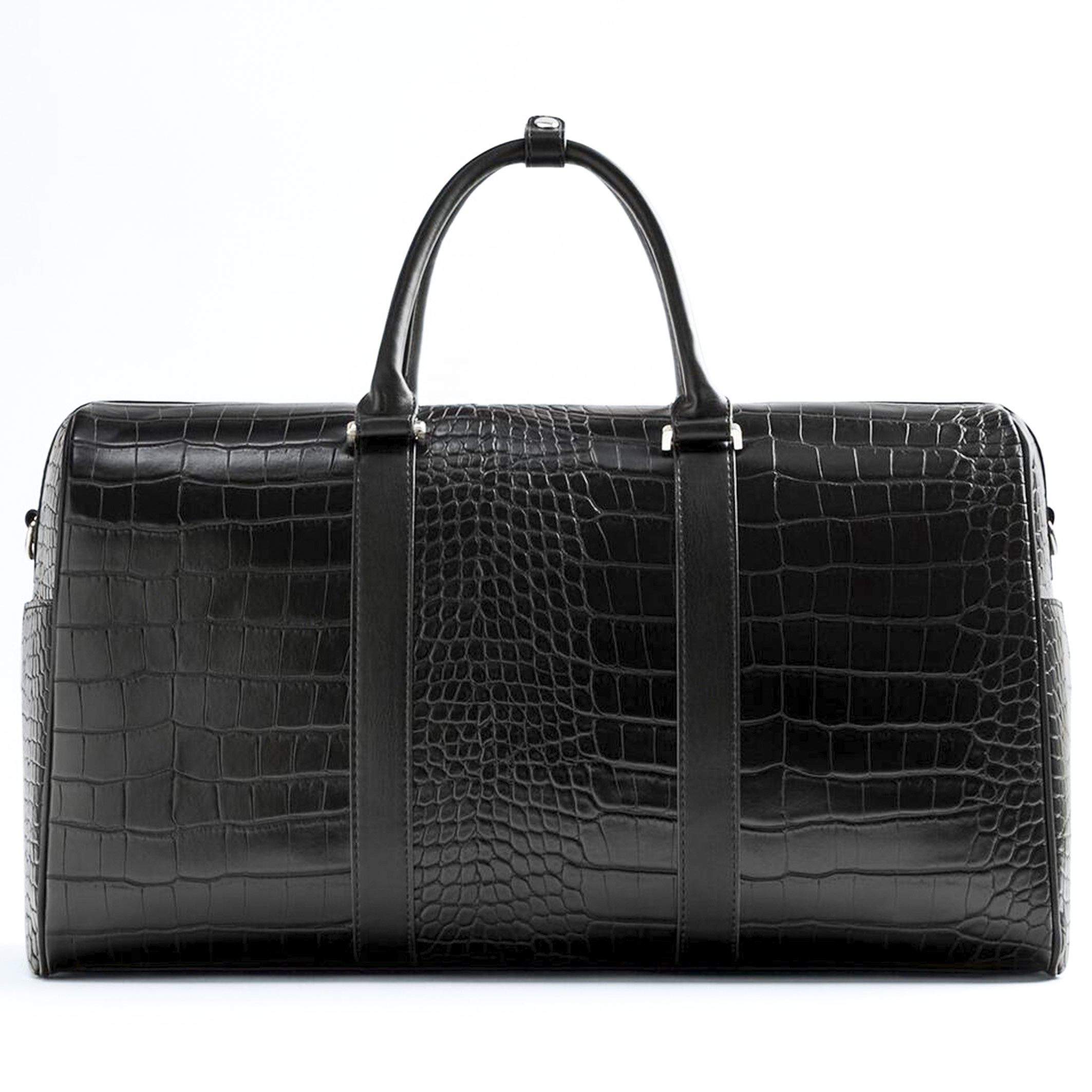 Waterproof travel bag Custom logo black crocodile pu leather travel bags outdoor bowling duffle luggage bags for men