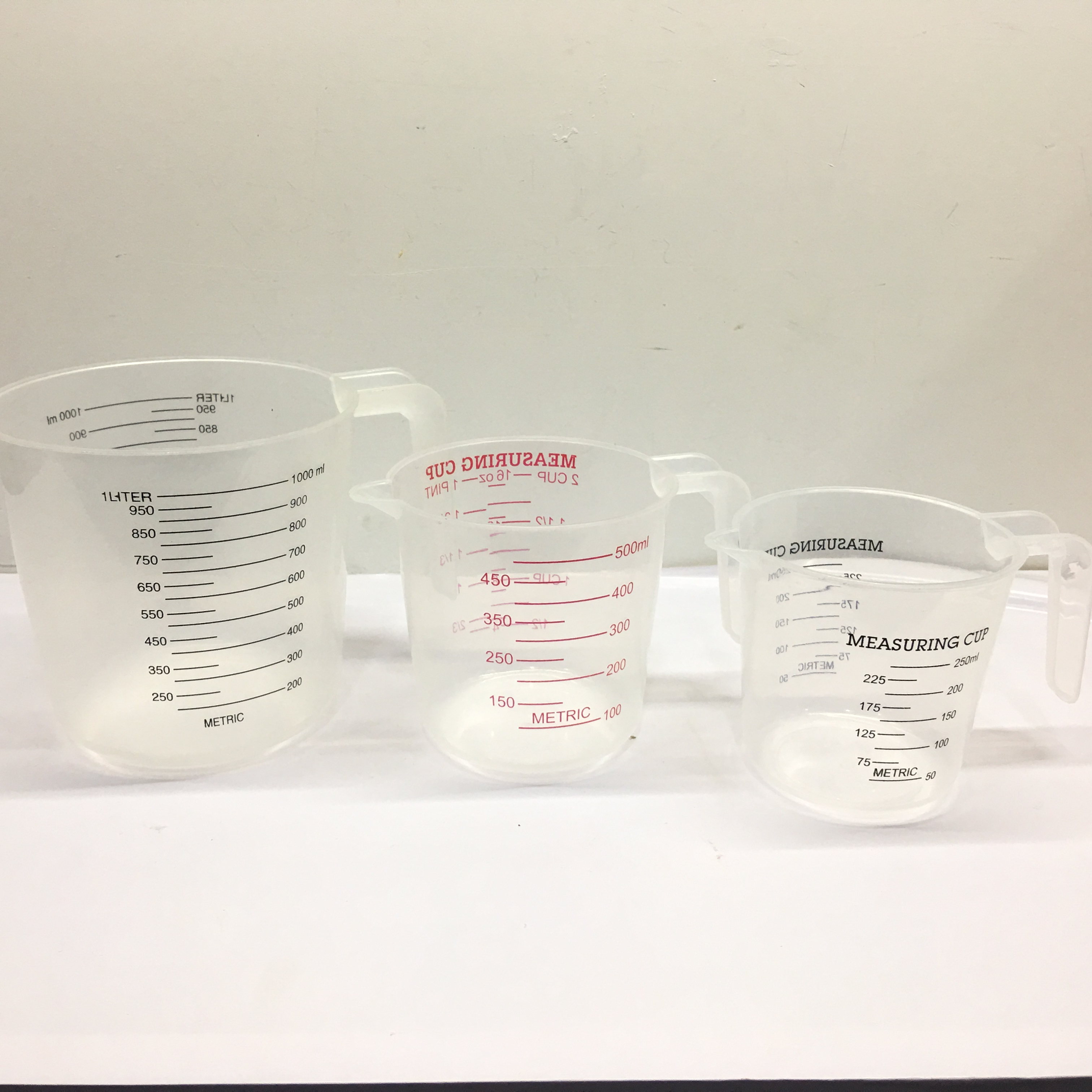 High quality 3 pieces plastic measuring cup
