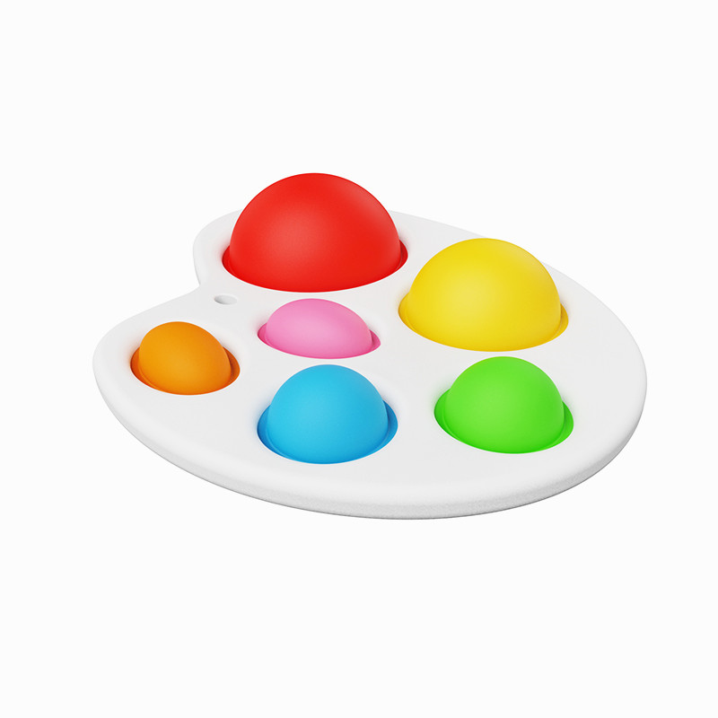 High Quality BPA Free Safe Non Toxic Funny Silicone Bubble Teether Toy Baby Teether