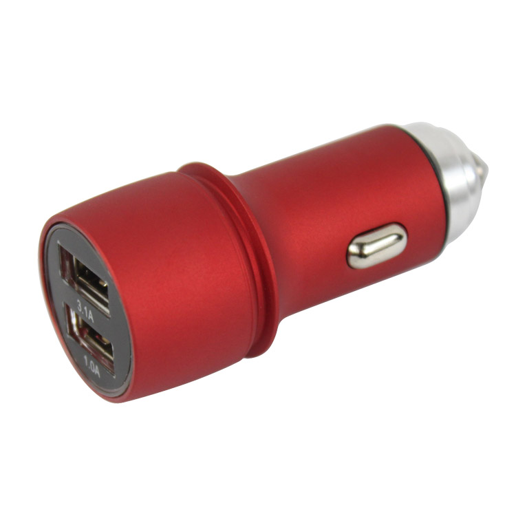 2 в 1, автомобильное зарядное Usb-устройство из алюминиевого сплава, 3,1 А, 5 В