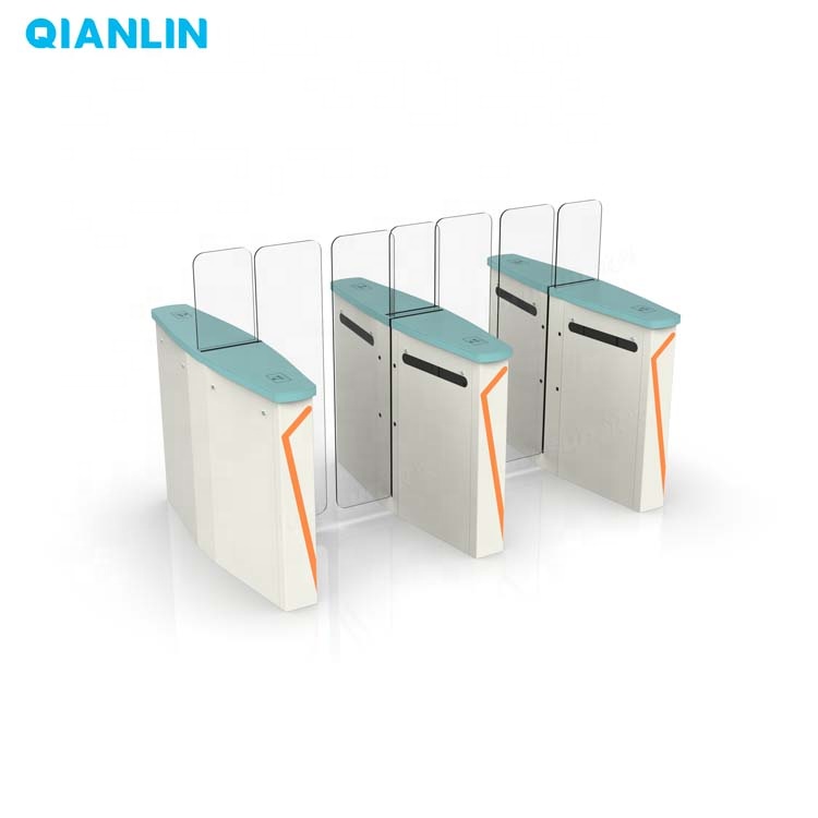 304 Stainless Steel Pedestrian Access Control System Fast Flap Barrier Speed Gate