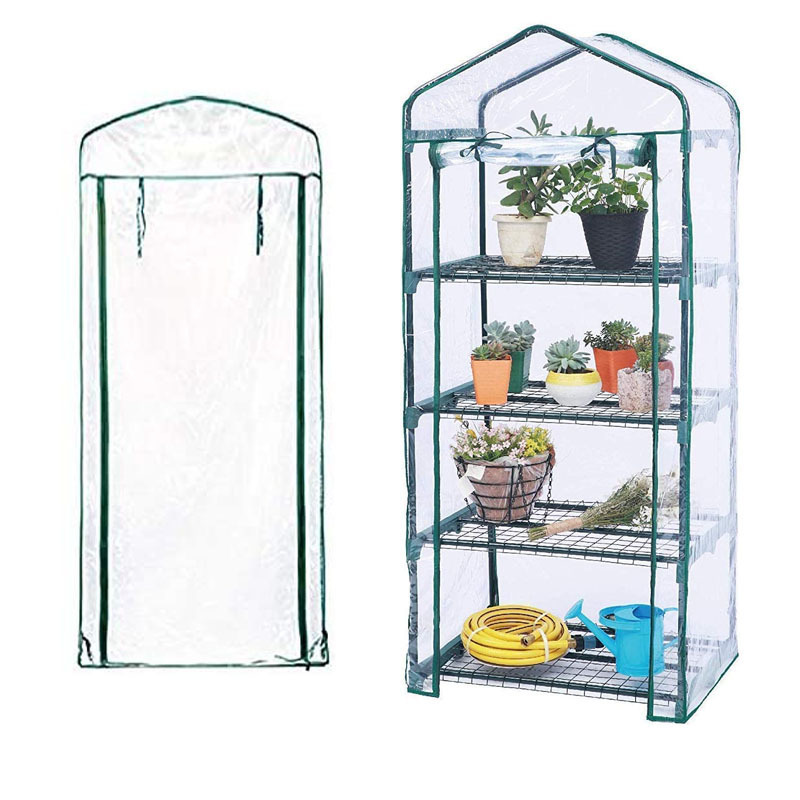 Custom 4 Tier Garden Portable Small Greenhouse Mini Plastic Greenhouse Green House For Herb And Flower