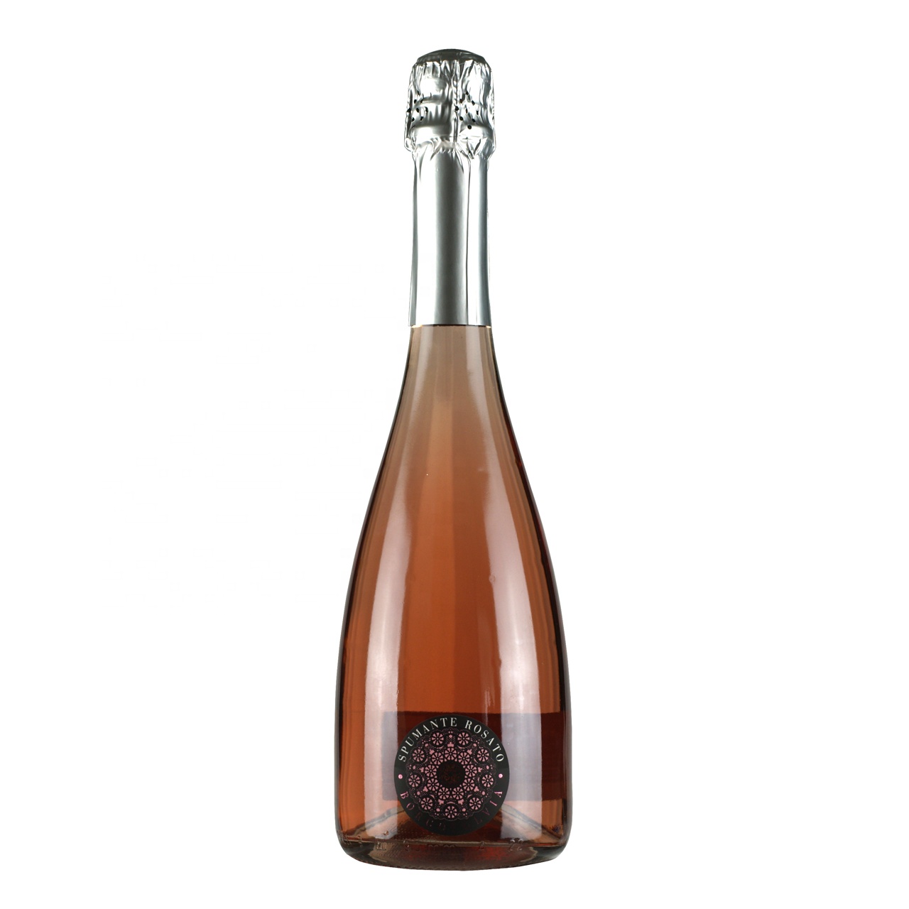 Итальянское блестящее розовое вино, скрапмант Rosato Brut Borgofulvia 750 мл, стеклянная бутылка для экспорта