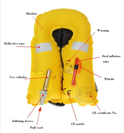 Eyson Custom Logo 80N Safety Rescue Kids Children Automatic Lifesaving Inflatable PFD Life Jacket Vest
