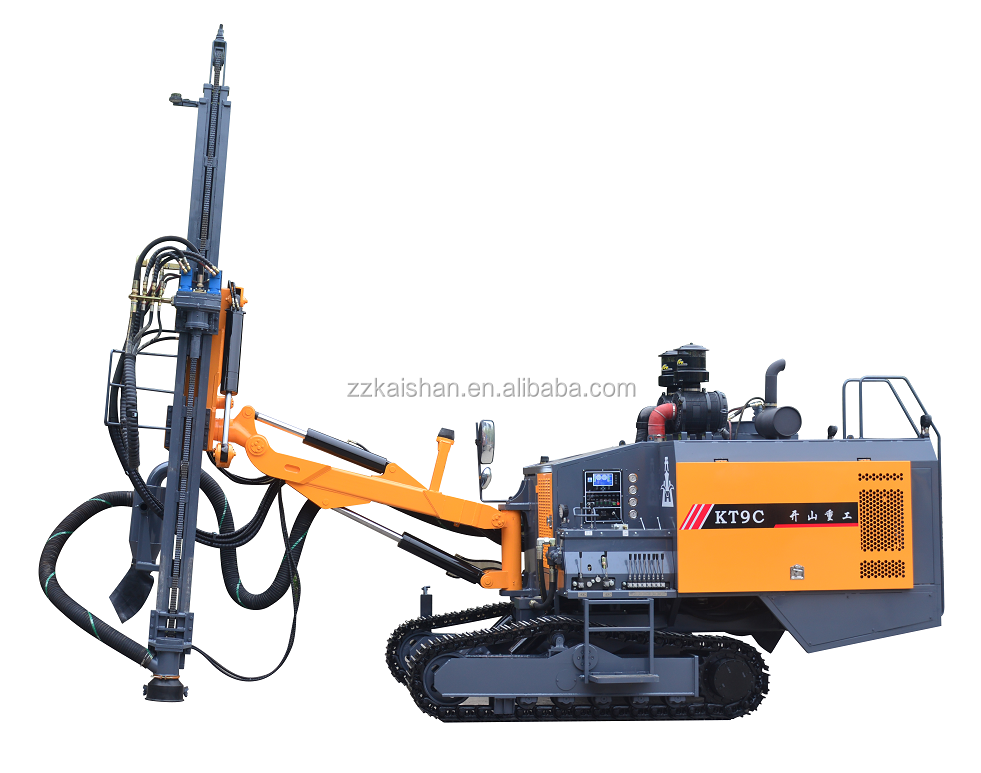 25m Deep Mining Mobile Blasting Drilling Rig With Diesel Engine Down The Hole Hammer Rock Drill Rig