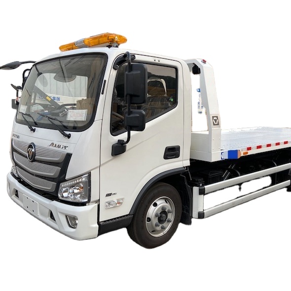 China tow truck foton aumark 4x2 5 ton 8ton Euro III diesel flatbed tow wrecker truck for sale