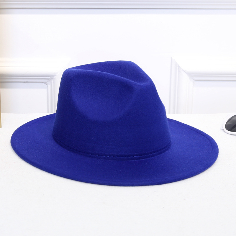 100% шерсть для мужчин фетр Fedora шляпа для джентльмена шляпа с широкими полями Топ фетровые шляпы Панамы сомбреро