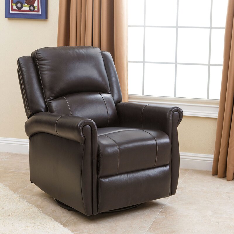 KD Modren Living Room Single Sofa Chair High Back Synthetic Leather Reclining Glider