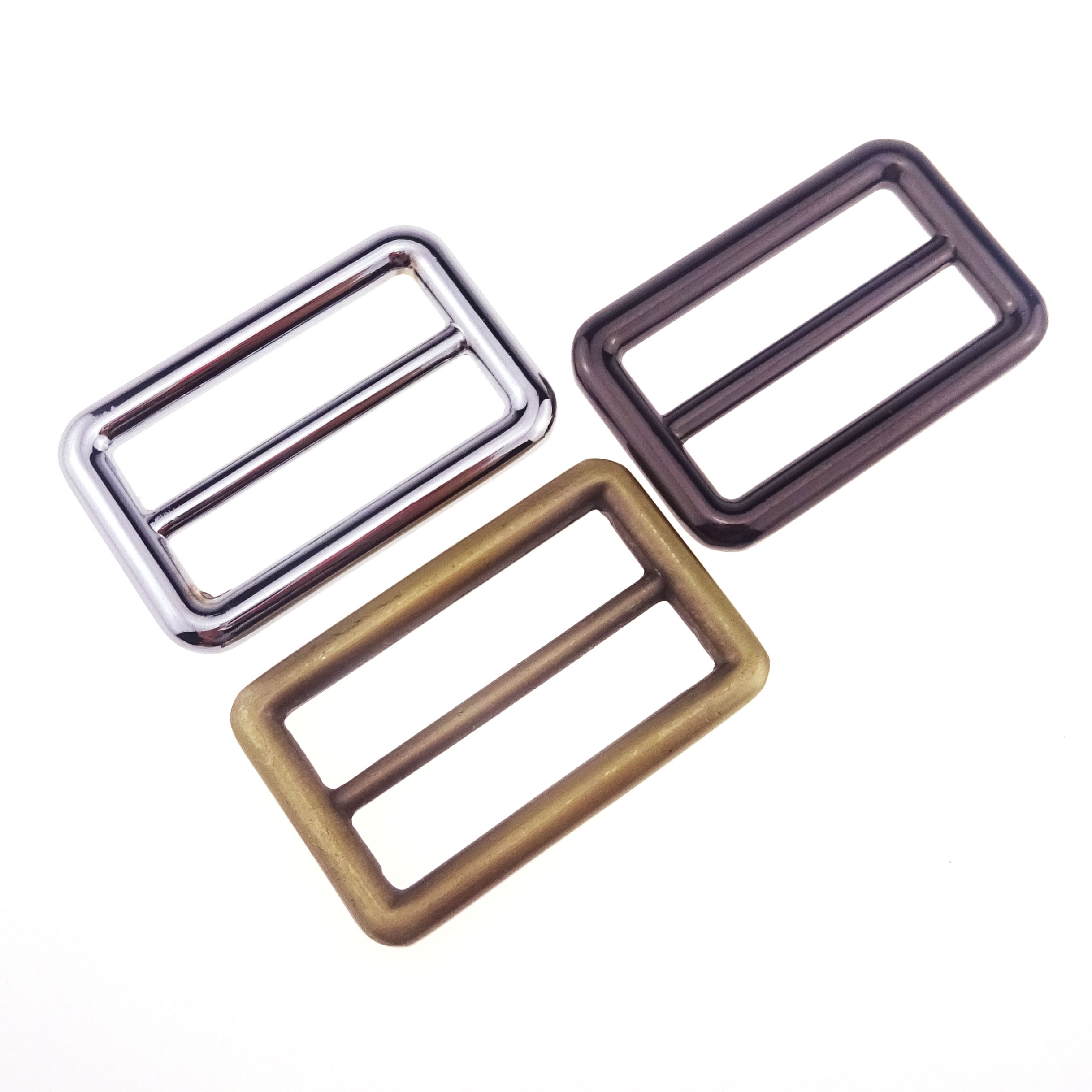 Wholesale Zinc Alloy Die-casting Slider Webbing Strap Tri Glide Buckles