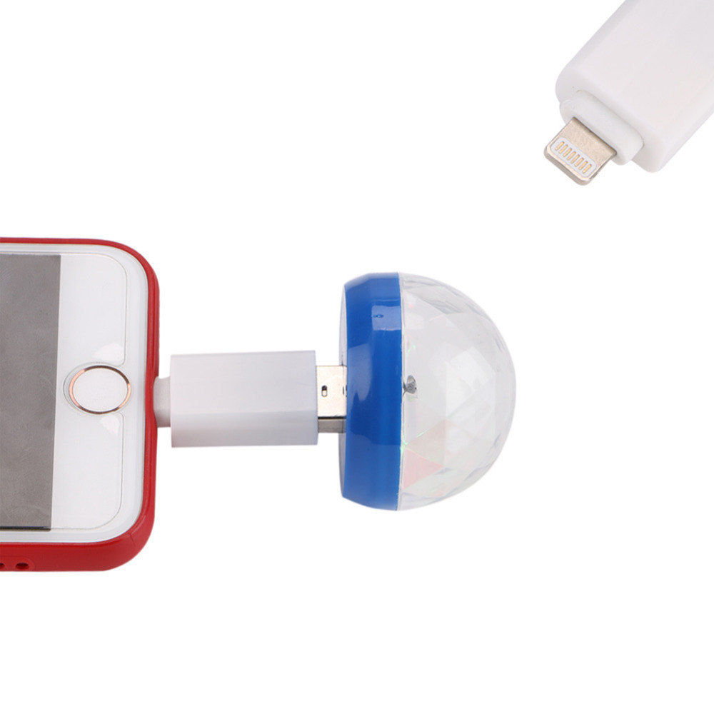 Миниатюрный светодиодный фонарь USB для дискотеки, освещение для вечеринки, портативный хрустальный Волшебный шар, сценическая лампа с цветным эффектом для домашней вечеринки, украшение для караоке