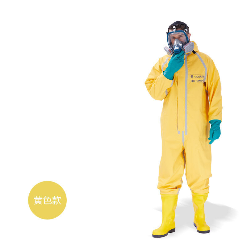 High Quality Disposable Fireman Coverall Manufacturer Supplied Full-Sealed Fire and Chemical Protection Suit
