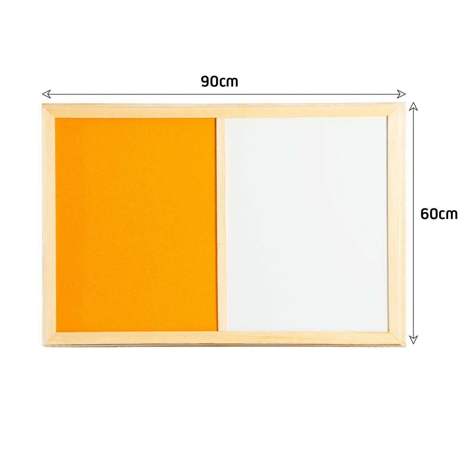 Colorful Combination Dry Erase White Bulletin Notice Felt Board With Pine Wooden Frame