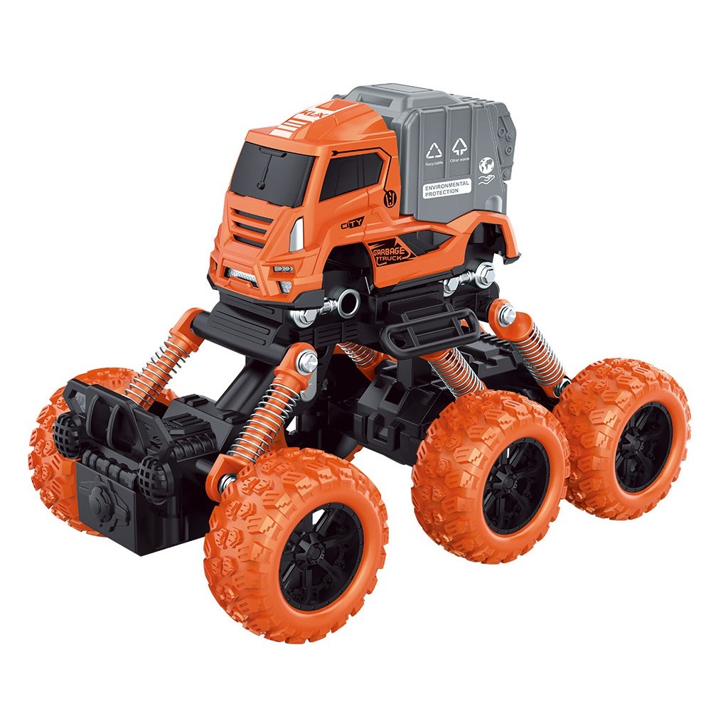 Грузовик RTS на 6 колесах 4WD из сплава для подъема, игрушечный мусоровоз, литой санитарный транспорт