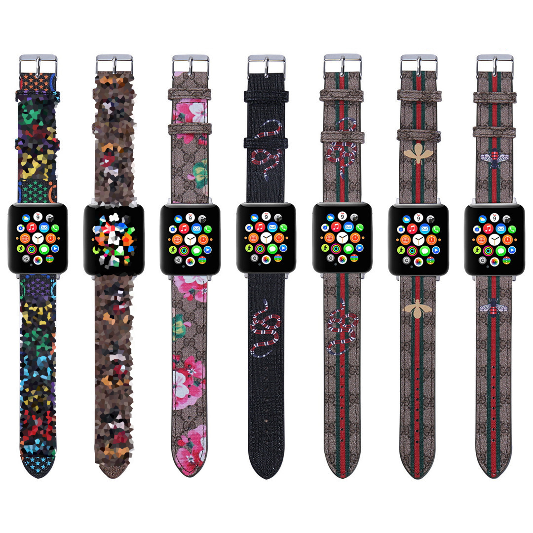 Роскошные Дизайнерские ремешки из натуральной кожи для Apple Watch Series 6, 40 мм