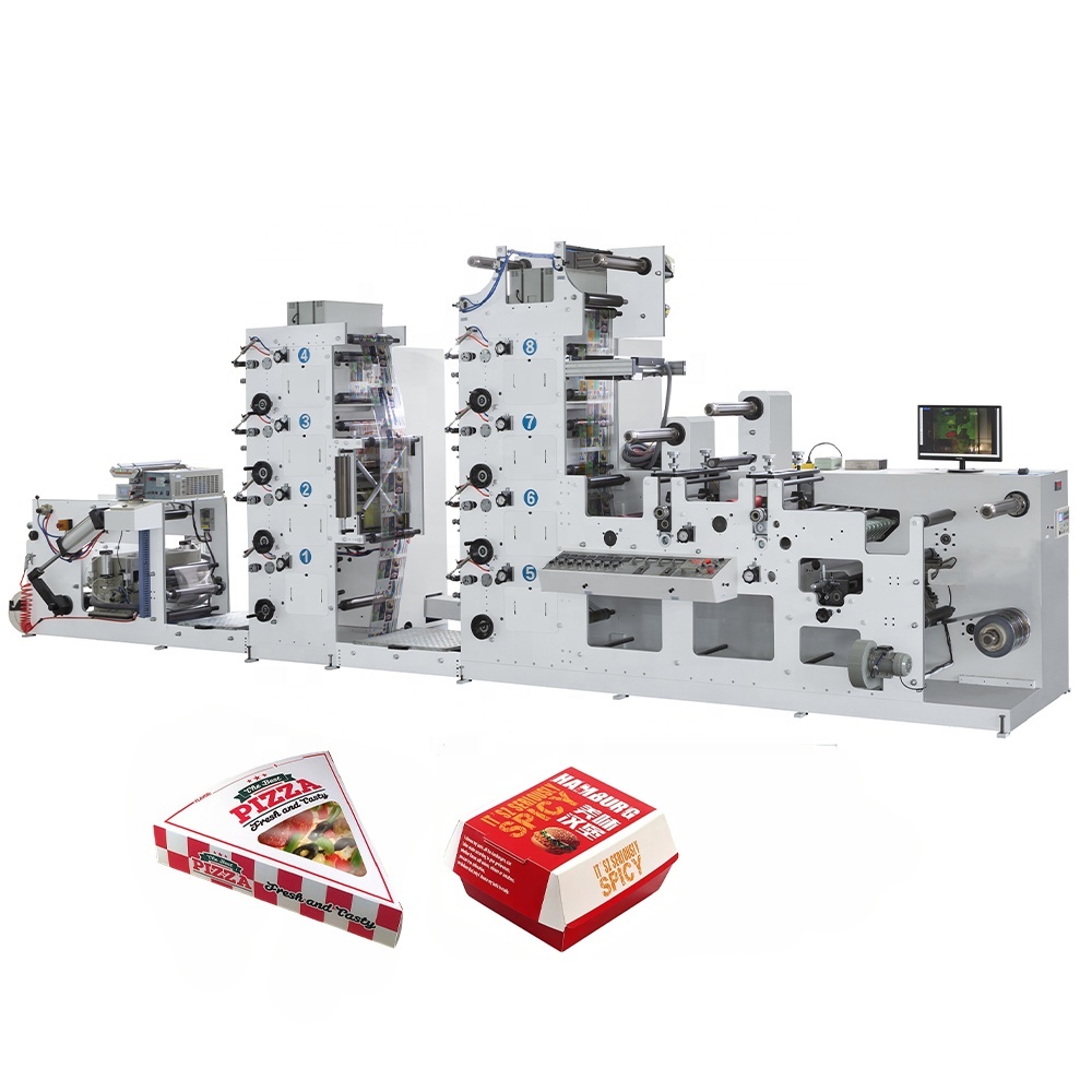 Automatic visiting wedding business card label flexographic printing machine, scratch off lottery ticket flexo printer